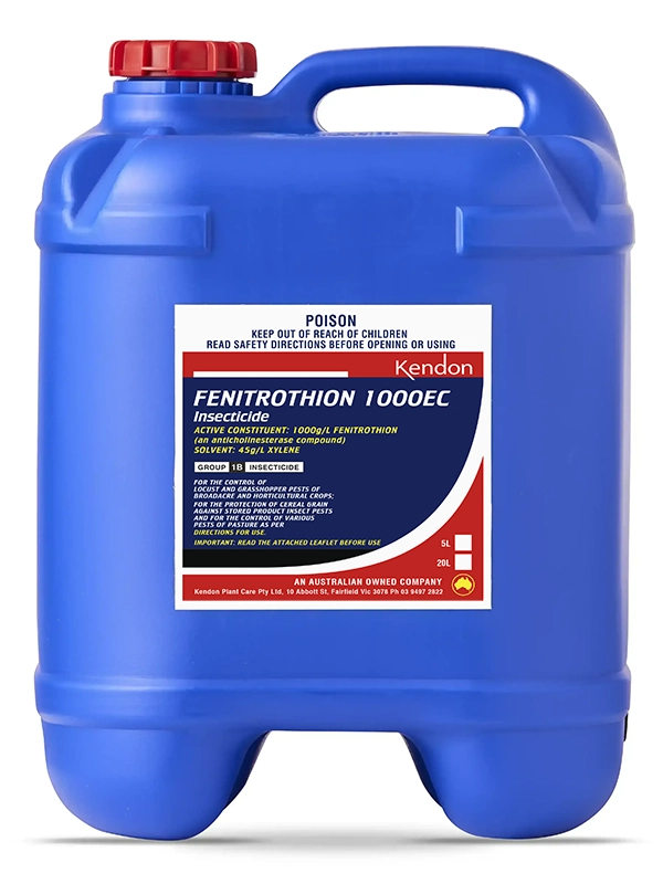 Fenitrothion 1000EC high-strength insecticide for locust and grasshopper control.