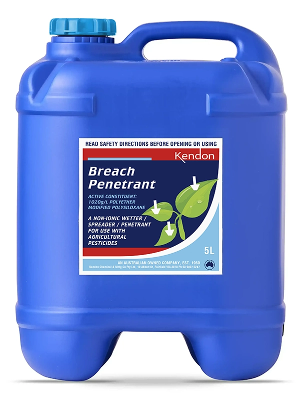 Drum of Breach Penetrant organo-silicon surfactant for agricultural spray enhancement.